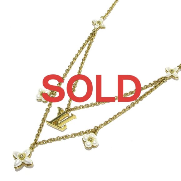 LOUIS VUITTON Necklace LV Flora Gram Gold Others Necklace 662-060825 - Picture 1 of 7